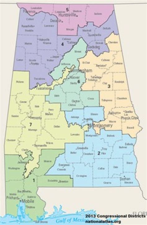 Alabama State Senate District Map - Printable Map