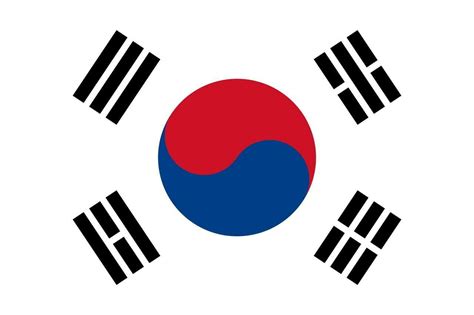 South Korea Country Flag Seoul Busan Daegu Kr-12 Inch BY 18 Inch Laminated Poster With Bright ...