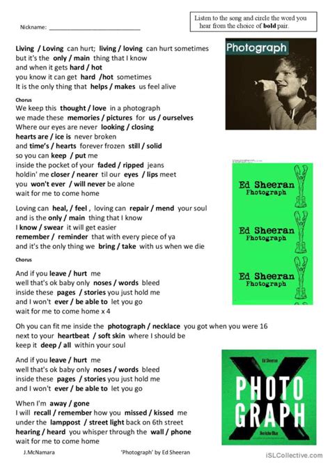 Ed Sheeran Photograph Lyrics