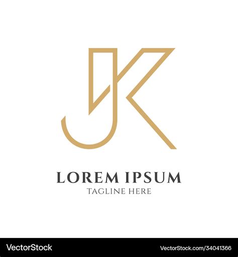 Letter j k logo Royalty Free Vector Image - VectorStock