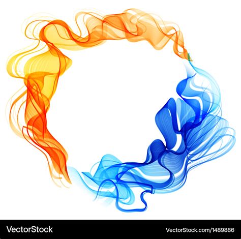 Abstract fire and ice white Royalty Free Vector Image