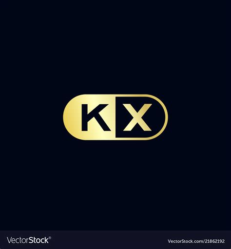 Initial letter kx logo template design Royalty Free Vector