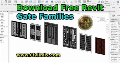 Download Free Revit Gate Families - Where Civil Engineering and Architecture Converge