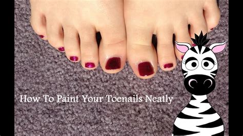 How to Paint Your Toenails Neatly - YouTube