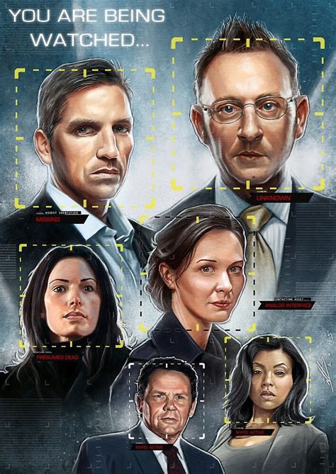 "Person of Interest Cast Illustration" by Neil Davies | Redbubble