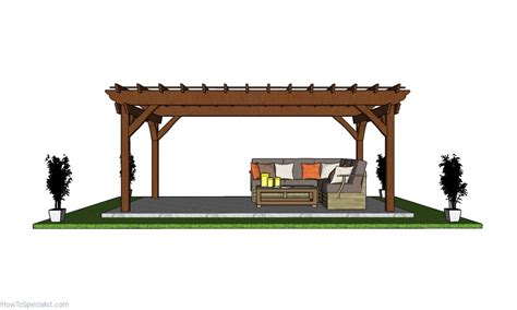 10x18 Free Standing Pergola Plans | HowToSpecialist - How to Build, Step by Step DIY Plans ...