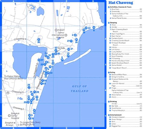 Chaweng Tourist Map - Ontheworldmap.com