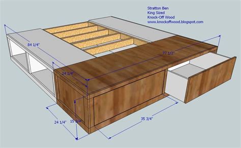 How To Build A Platform Bed With Storage Drawers : Build a queen bed frame with a lot of storage ...