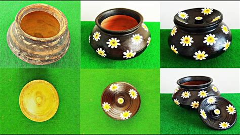 Easy old matka Makeover for home decor idea | Terracotta clay pots painting art | Handi ...
