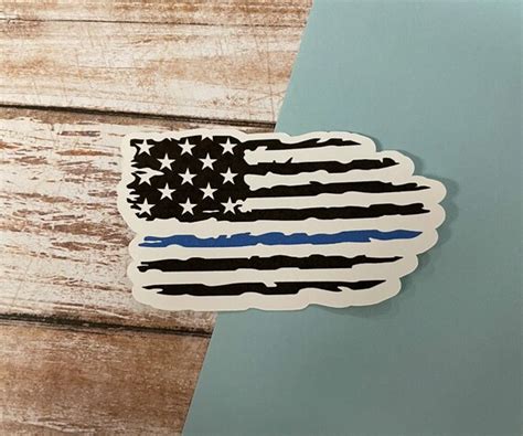 Police Flag Sticker Vinyl Sticker Law Enforcement Thin - Etsy