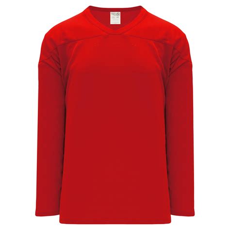 H6000-005 Red Practice Style Blank Hockey Jerseys – BlankHockeyJerseys.com