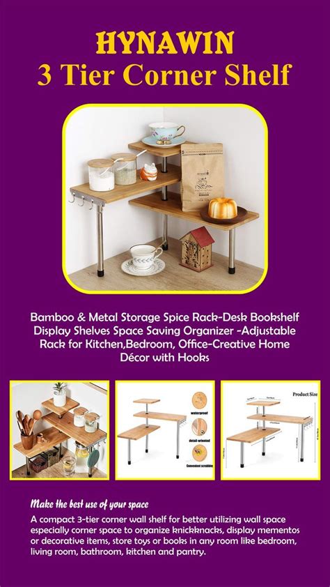 3 Tier Corner Shelf - Organize Your Space