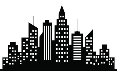 Best Black And White Cityscape Illustrations, Royalty-Free Vector ...