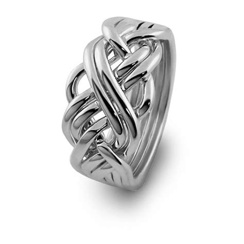 LADIES 6 band SILVER Puzzle Ring | Puzzle ring, Simple silver jewelry ...