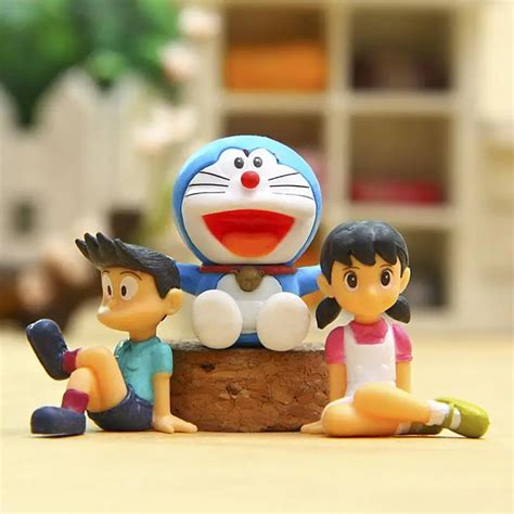 3pcs/lot Doraemon Action Figures Doraemon Shizuka Minamoto Suneo ...