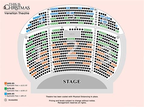 Venetian Las Vegas Theatre Seating Chart