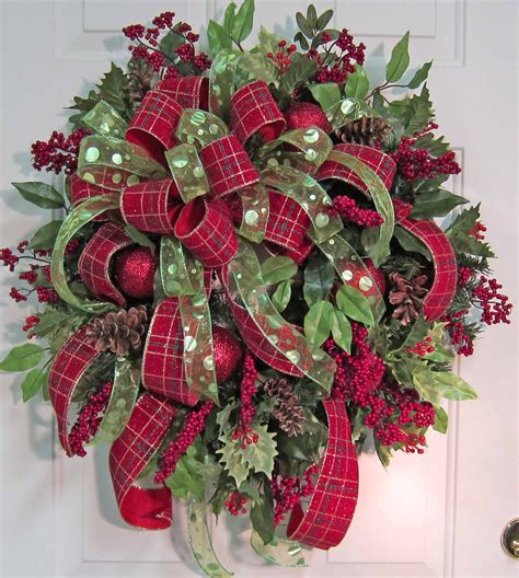 XL Gorgeous Christmas Door Wreath Outdoor Holiday Wreath