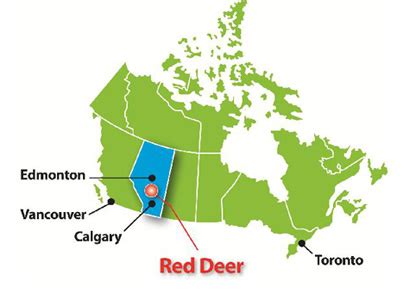 Red Deer Map and Red Deer Satellite Image