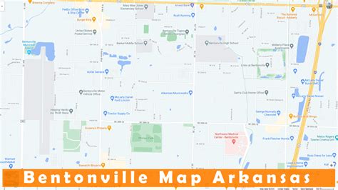 Bentonville, Arkansas Map