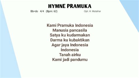 HYMNE PRAMUKA (Karaoke G=do) Satya Dharma Pramuka Indonesia - YouTube