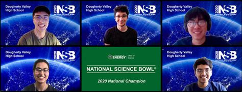 California students win 2020 DOE National Science Bowl – LabNews