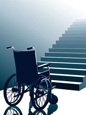Wheelchair and stairs, vector | Empty wheel chair and stairs… | Flickr