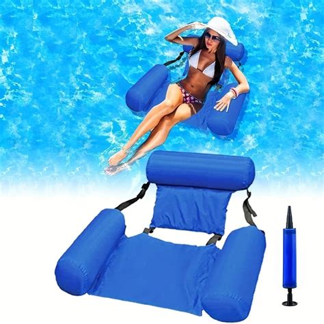 Inflatable Water Hammock, Water Hammock Inflatable Swimming Bed 4-in-1, Water Lounger Float ...