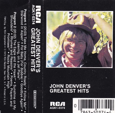 John Denver – John Denver's Greatest Hits (Cover Barcode, Dolby System, Cassette) - Discogs