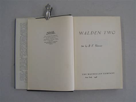 Walden Two [SIGNED] by B. F. Skinner: Hardcover (1948) First printing ...