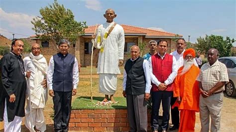 Mahatma Gandhi statue unveiled in Johannesburg- Republic World