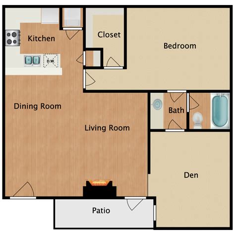 Living Room Den, Dining Room, Closet Kitchen, Floor Plans, House Design, Patio, Flooring, How To ...