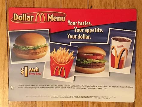 Mcdonalds Dollar Menu