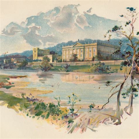 Chatsworth House 1890 [WSJ 10/2/21] | Painting, Art, Chatsworth house