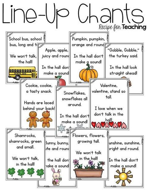 https://www.teacherspayteachers.com/Product/Line-Up-Chants-2044139 ...