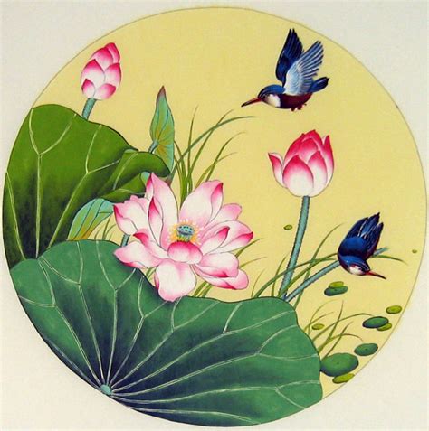 Chinese Lotus Painting at PaintingValley.com | Explore collection of ...