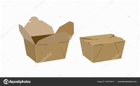 Vector Isolated Illustration Take Away Box — Stock Vector © edunp #362704614