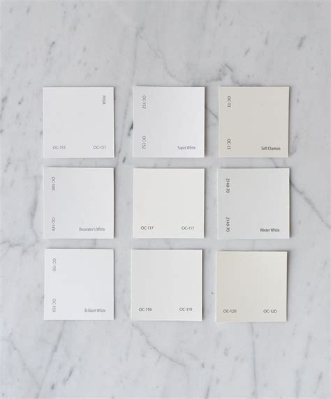 White-Paint-Swatches-from-Benjamin-Moore - Nordic Design