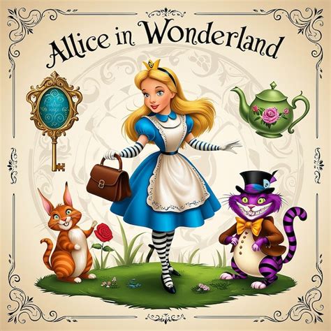 Classic Alice in Wonderland Characters Calendar | Premium AI-generated ...