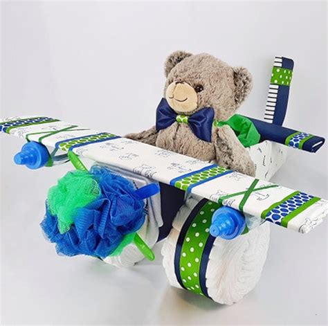 Airplane Diaper Cake Adventure Baby Shower Centerpiece - Etsy