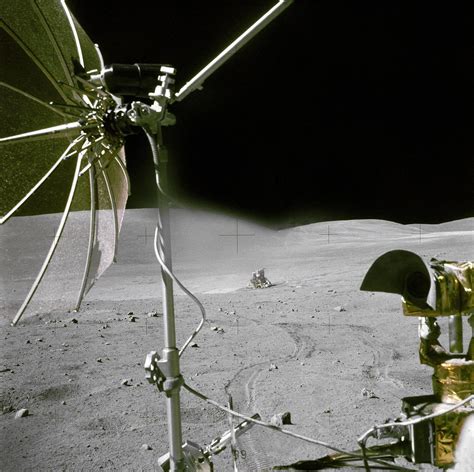 The Apollo 16 Lunar Module "Orion" photographed from a distance by ...