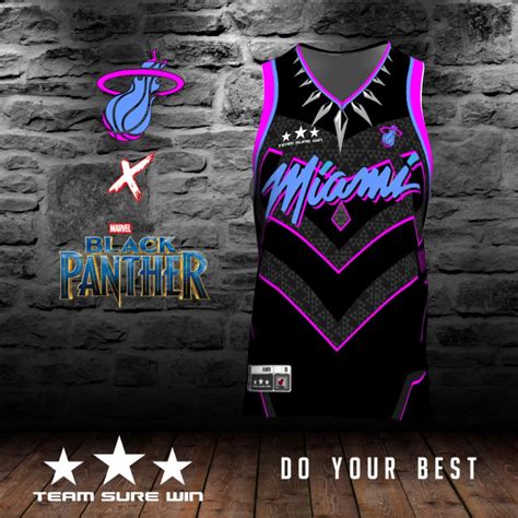 Miami Heat x Black Panther - Team Sure Win Sports Uniforms