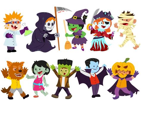 Halloween Costume Kids Clipart