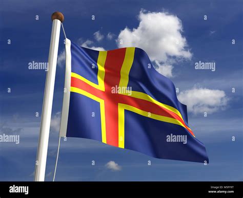 Aland Island flag (with clipping path Stock Photo - Alamy