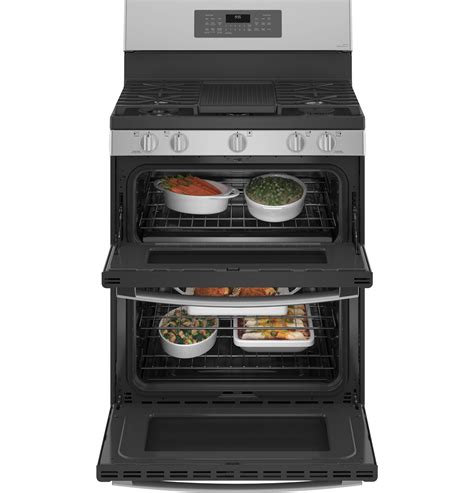 GE Profile - PGB965YPFS - GE Profile™ 30" Free-Standing Gas Double Oven Convection Fingerprint ...