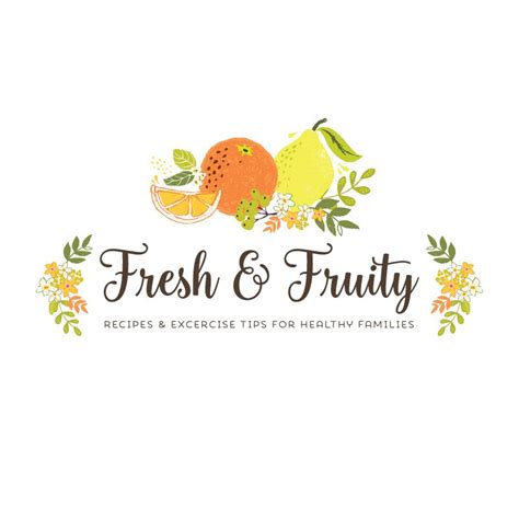 Fruit Premade Logo Design - Customized with Your Business Name! — Ramble Road Studios | Fruit ...