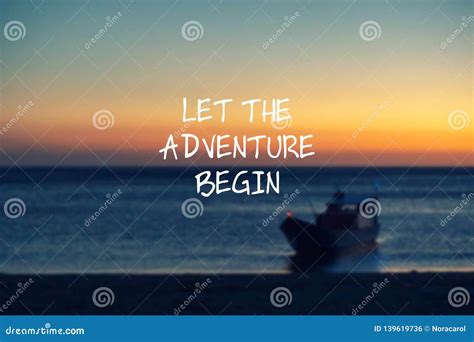 Let the adventure begin stock illustration. Illustration of seascape - 139619736