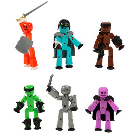 Buy Zing Stikbot Off The Grid Pack - Set of 6 Poseable Action Figures with Weapons and ...