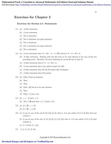 Mathematical Proofs A Transition to Advanced Mathematics 3rd Edition ...