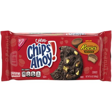 Nabisco Chips Ahoy! Reese's Chocolate Chip Cookies with Peanut Butter, 9.5 Oz. - Walmart.com ...