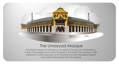 Premium Vector | The Umayyad Mosque, The mosque is important in Islam ...